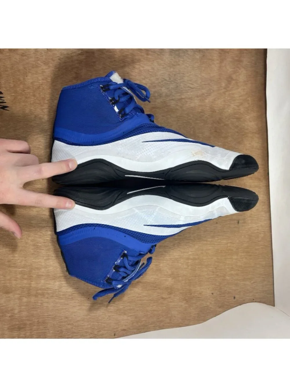 Nike 717175-410 Hypersweep Wrestling Shoes Men Size 13 Varsity Royal Blue White
